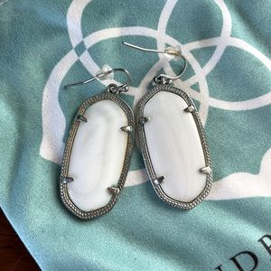 White Kendra Scott earrings